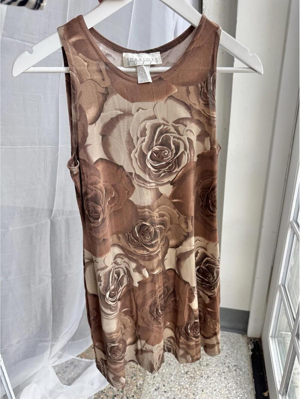 Vintage Charlotte Russe Stretch Dress Sz M Made In USA Y2k - Picture 1 of 6